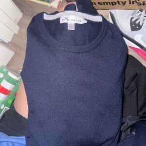 Peter Millar Men's Dark Blue Crewneck Sweater